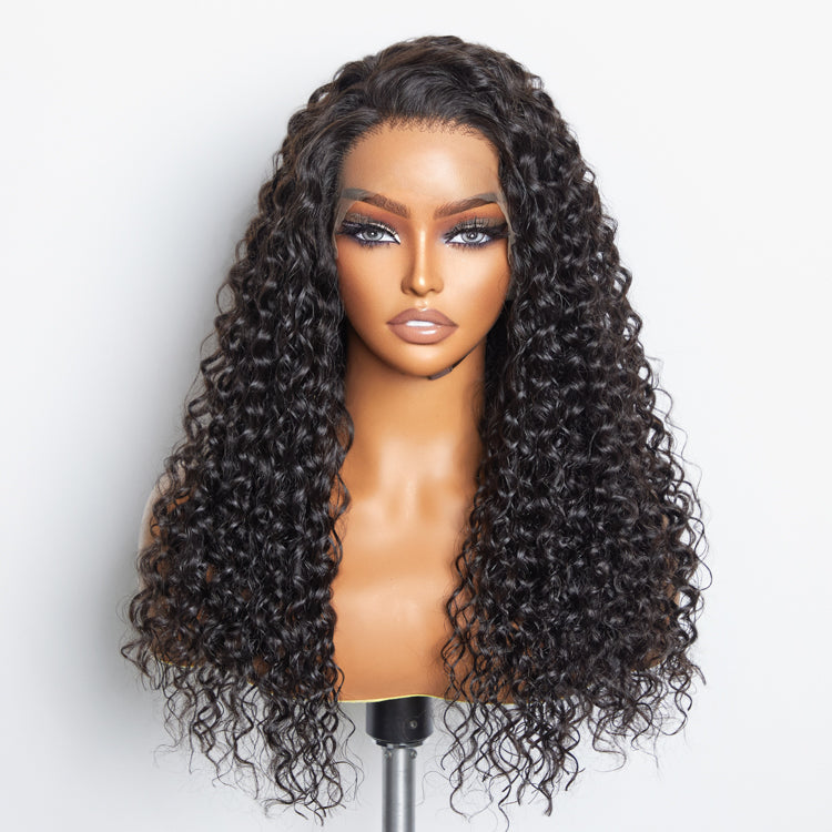 180% Density 13x6 PartingMax Glueless Lace Wig 3D Cap Pre-bleached Lace Front Wig Water Wave