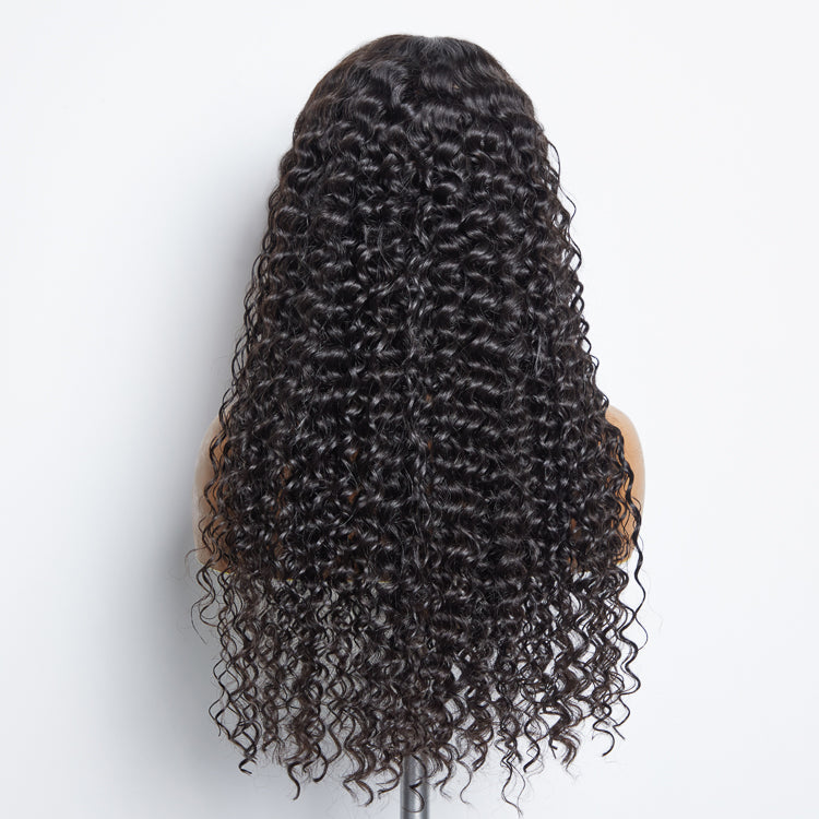 180% Density 5x5 Glueless Lace Closure Wig Deep Wave