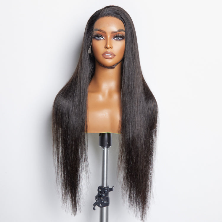 180% Density 13x6 PartingMax Glueless Lace Wig 3D Cap Pre-bleached Lace Front Wig Straight
