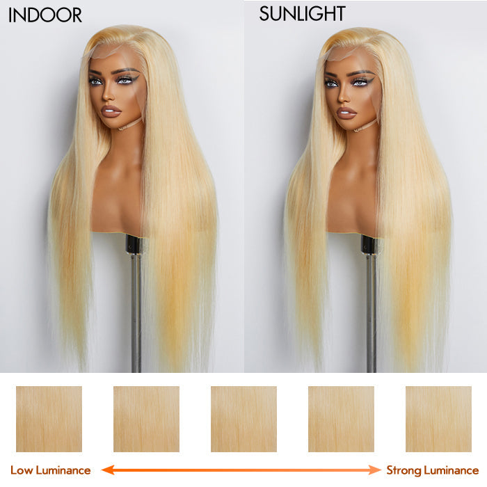 200% Density 13x4 Pre-Plucked Lace Frontal Wig Straight #613