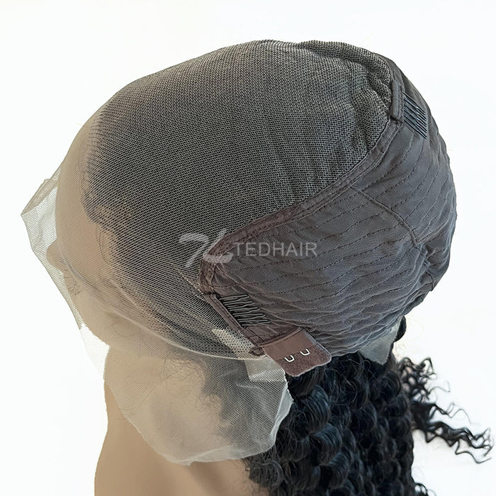 150% Density 13x6 PartingMax Glueless Lace Wig 3D Cap Pre-bleached Lace Front Wig Deep Wavy