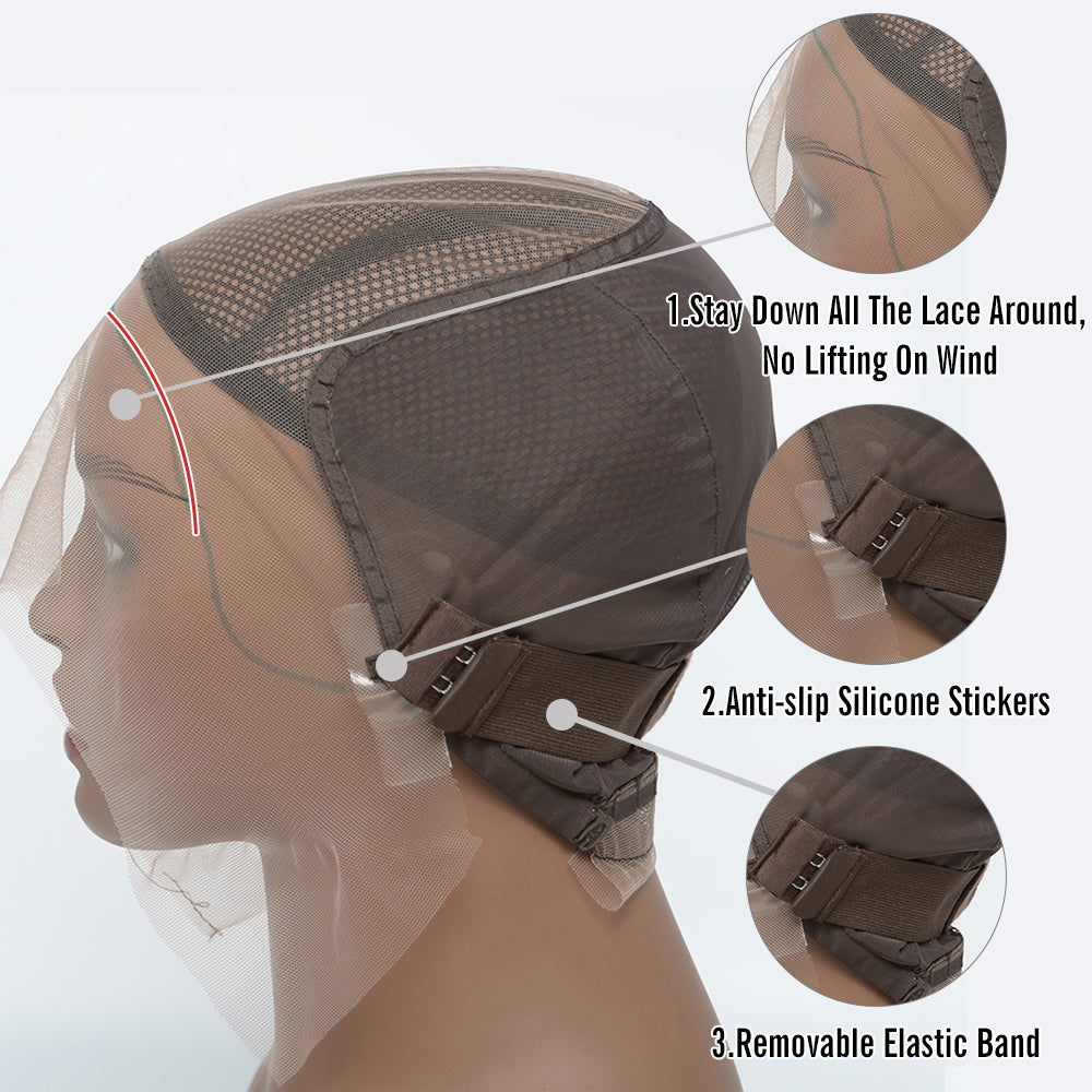 180% Density 13x6 Glueless 3D Cap Pre-bleached Lace Frontal Wig Burmese Curly