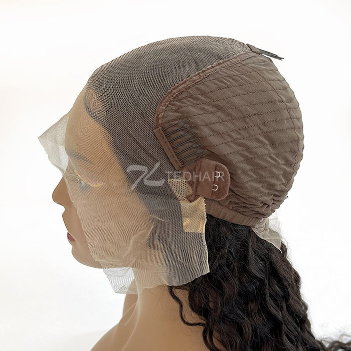 180% Density 13x6 PartingMax Glueless Lace Wig 3D Cap Pre-bleached Lace Front Wig Water Wave
