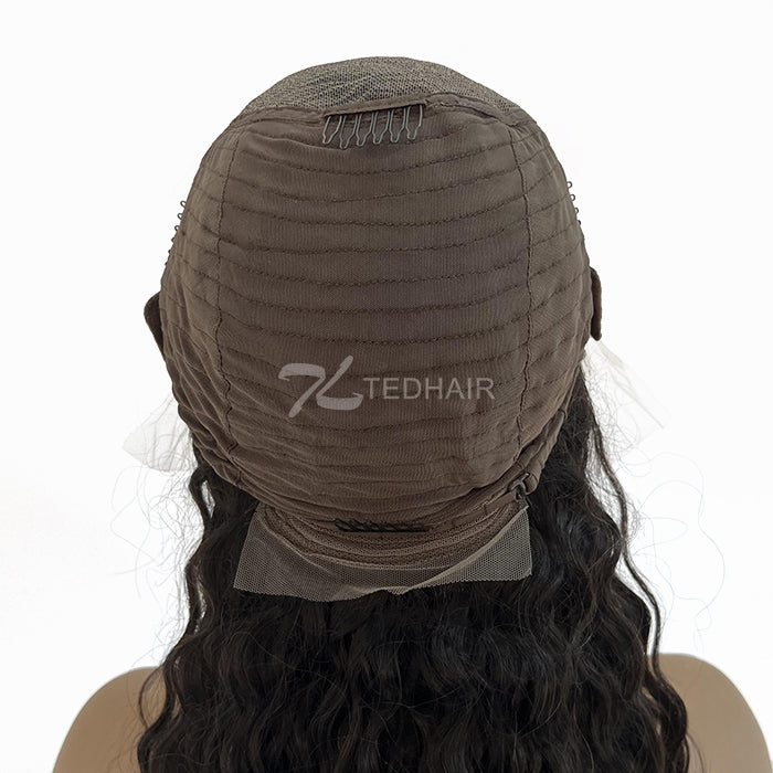 180% Density 13x6 PartingMax Glueless Lace Wig 3D Cap Pre-bleached Lace Front Wig Water Wave