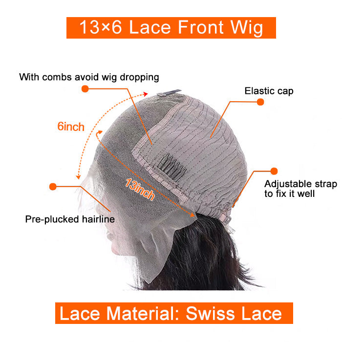 180% Density HD 13x6 Lace Frontal Wig Body Wave