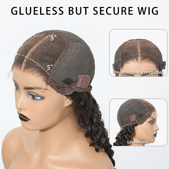 180% Density 5x5 HD Lace Closure Wig Deep Wave