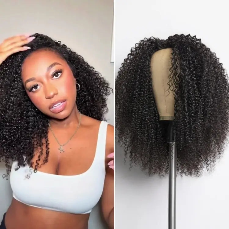 Wear and Go 180% Density Half Wig Messy Curly