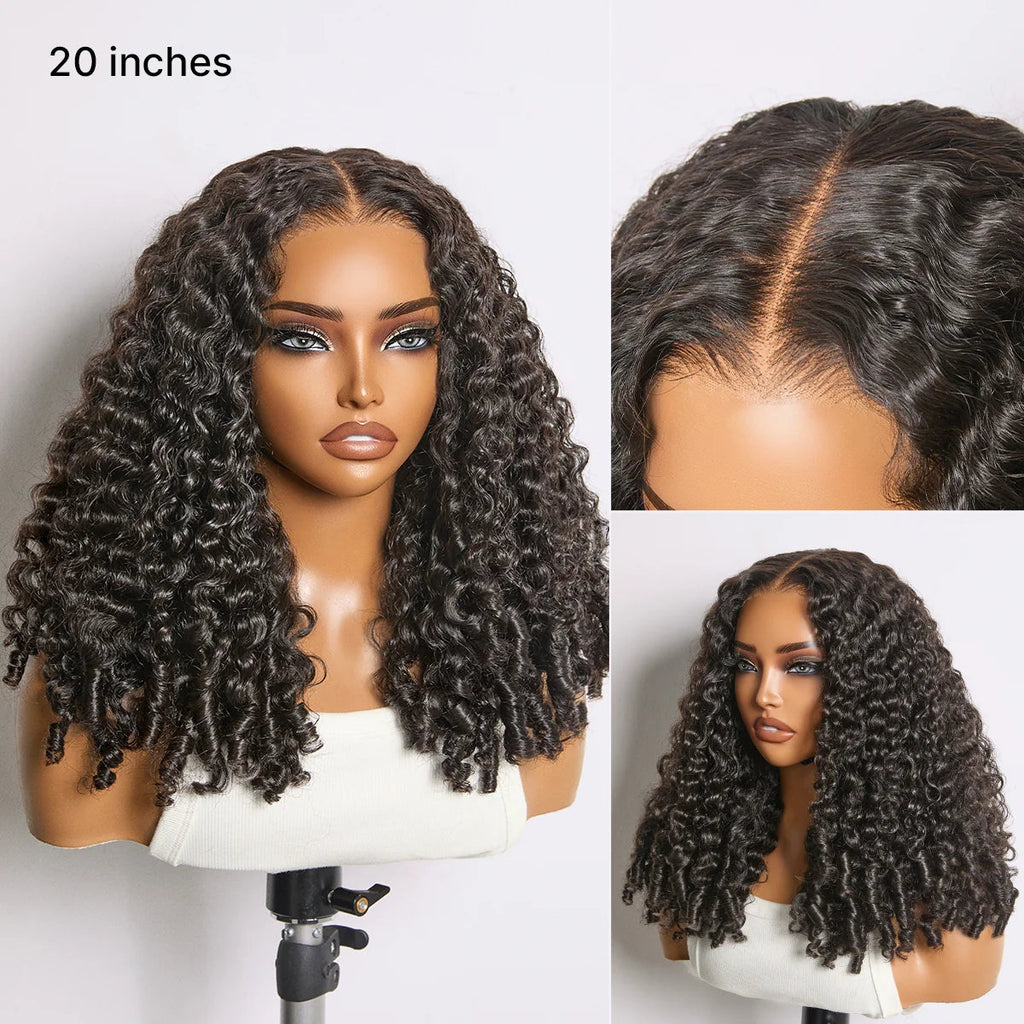 180% Density 13x6 Glueless 3D Cap Pre-bleached Lace Frontal Wig Burmese Curly