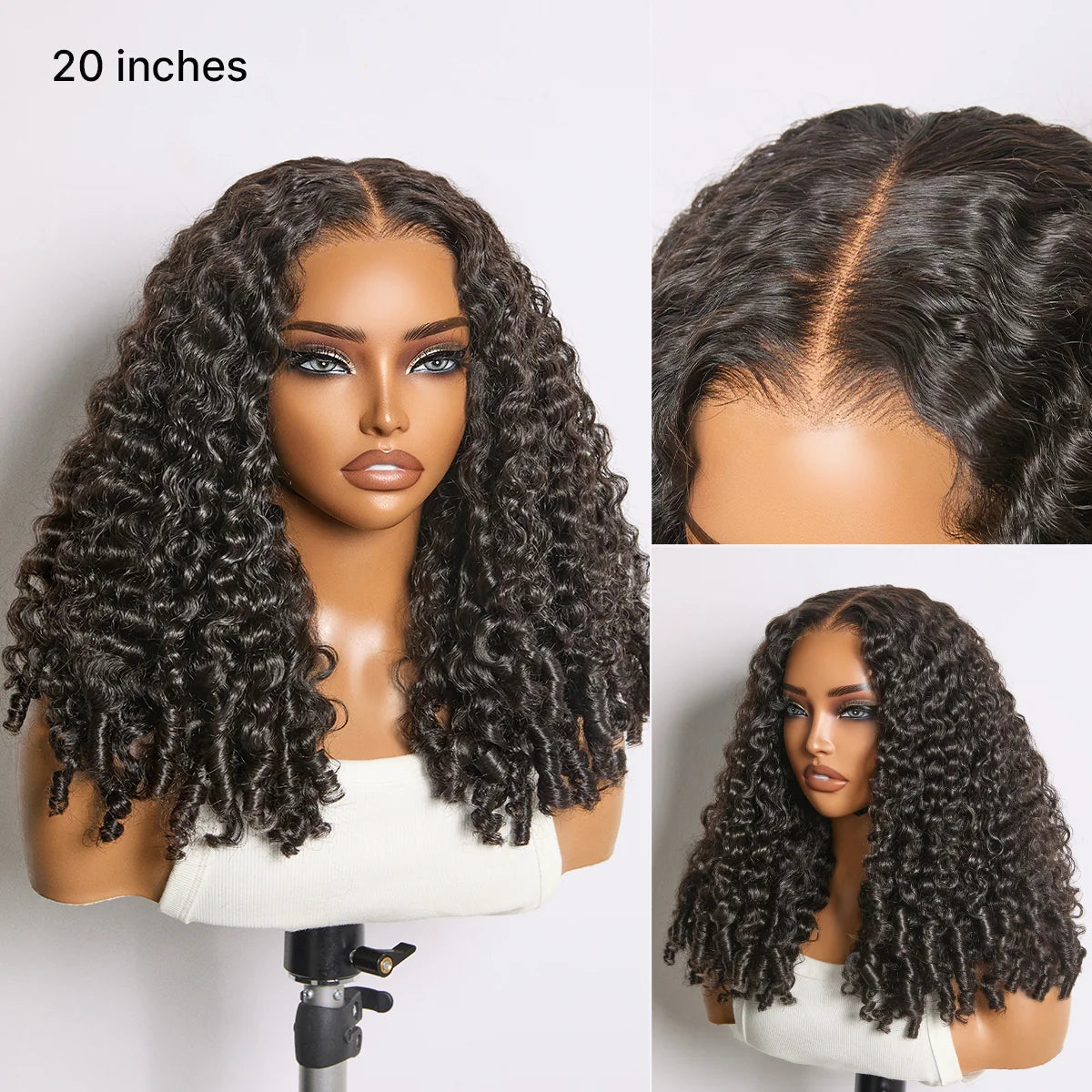 180% Density 13x6 Glueless 3D Cap Pre-bleached Lace Frontal Wig Burmese Curly
