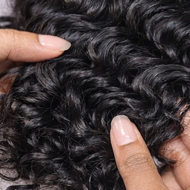 Miracle Knots Human Feather Crochet Hair Deep Wave with No Spiral Ends - Pre-Separated Knotless Crochet Braids for Seamless Blending