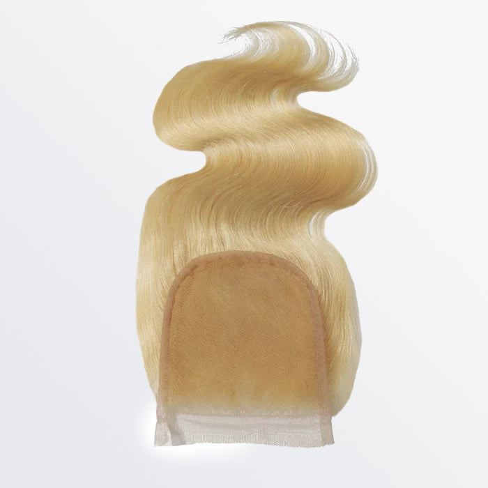4x4 12A Free Parted Lace Closure Body Wave #613