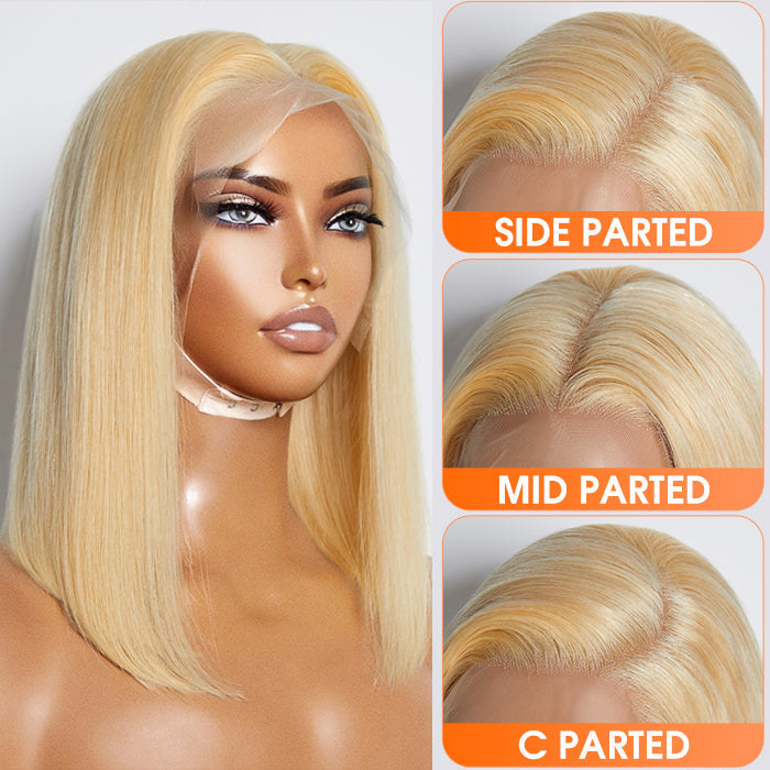 150% Density Pre-Plucked 13x4 Lace Frontal Bob Wig Straight