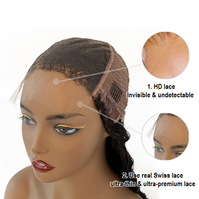 180% Density 5x5 HD Glueless Lace Closure Wig Straight