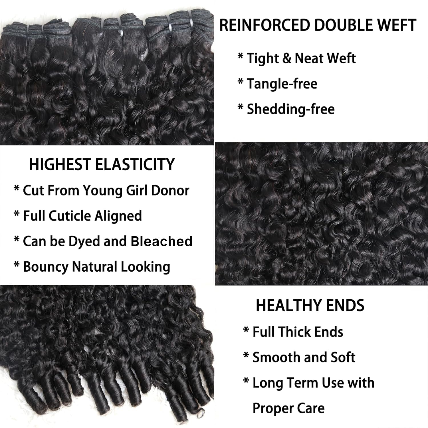Burmese Curly Brazilian 100% Virgin Hair Bundles 14-28''