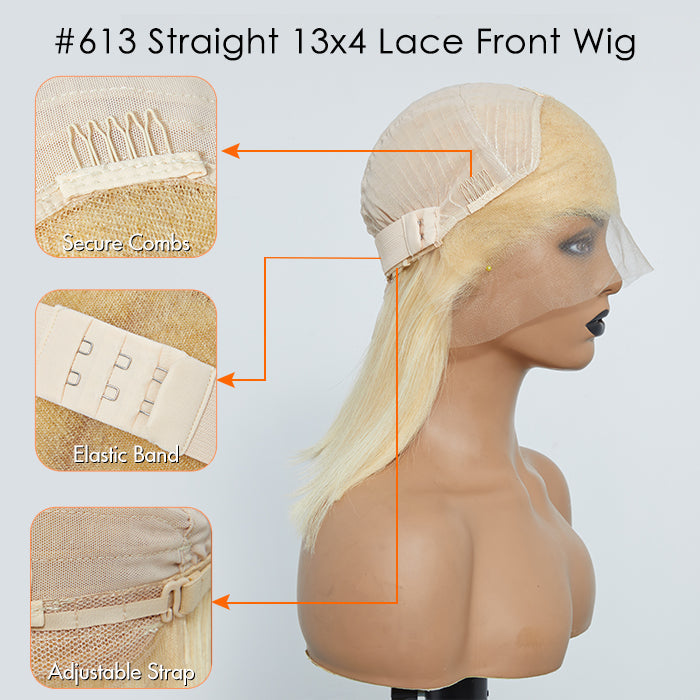 150% Density Pre-Plucked 13x4 Lace Frontal Bob Wig Straight